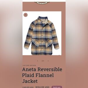 Flag and Anthem plaid flannel jacket M